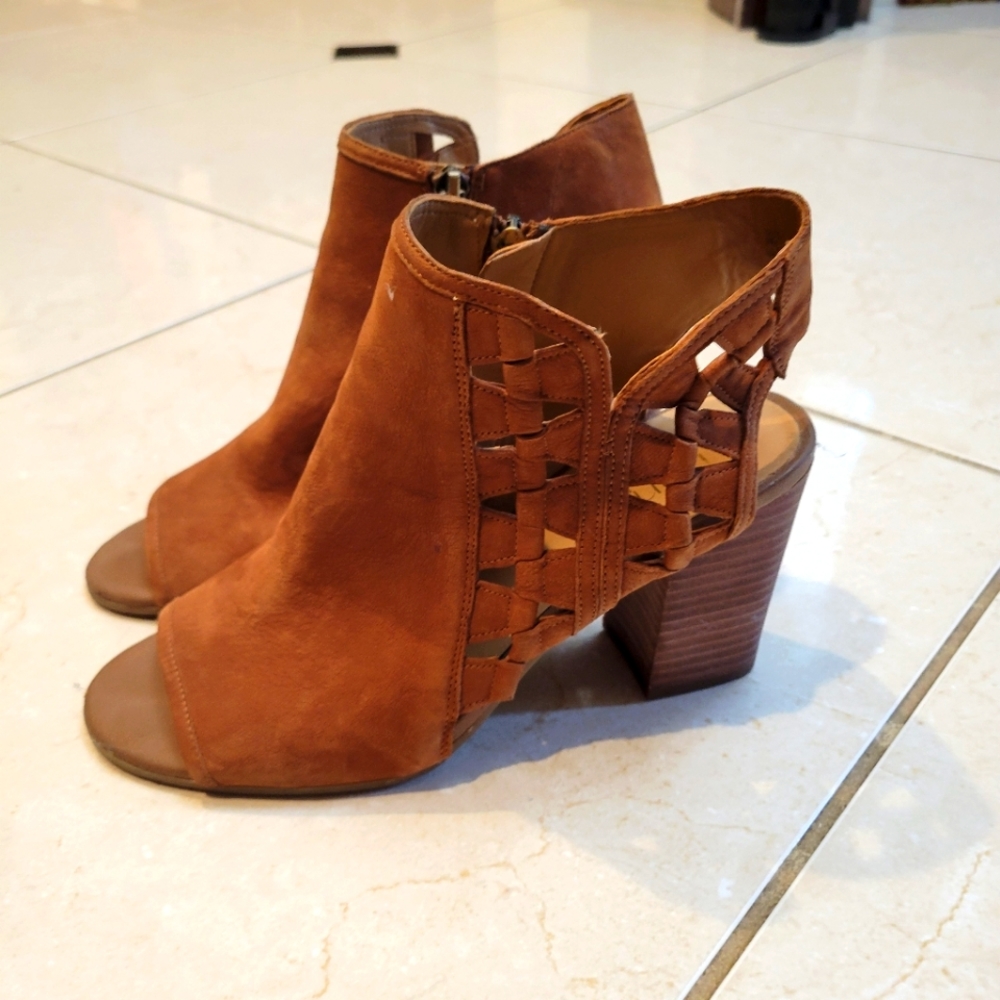 Franco Sarto Peep Toe Booties- Size 9